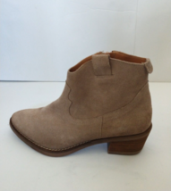 Steve Madden Ollie Women&#39;s 7 Tan Leather Suede Ankle Boots Western Style Spain - £16.84 GBP