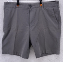 Izod Shorts Mens Size 36 Gray Chino Flat Front Comfort Stretch 9.5&quot; Inseam - $10.88