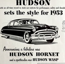 Hudson Hornet And Wasp Advertisement 1953 Automobilia Classic Car LGBinAd - £31.28 GBP