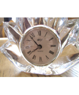 Mikasa Fluerisse Crystal Vanity Desk Clock German Quartz Made in Japan - $557.75 MXN