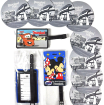 Disneyland Mickey Minnie Goofy Mater Luggage ID Tags Coasters Pin 13 Ite... - $35.64