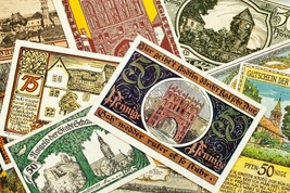 1920-1922 Germany Notgeld (Emergency Money) 25pc - Urban Views &amp; Landscapes - $99.00