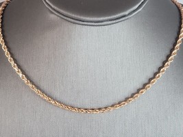 Womens Vintage Estate 14K Rose Gold Rope Necklace 20.0g E6449 - £1,562.94 GBP