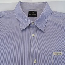 Scotch &amp; Soda Blue and White Striped Men’s Long Sleeve Button Down Shirt XXL - £15.14 GBP