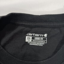 Carhartt K87 BLK Loose Fit Men's Black Cotton Short Sleeve T-Shirt Size 2XL Tall image 3