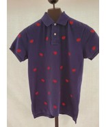 NWT Polo Ralph Lauren Navy Blue Red Lobster Embroidered Polo shirt Size S - £52.82 GBP