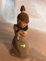 Lladro Girl With Cat 7 Inches Mint - £55.93 GBP