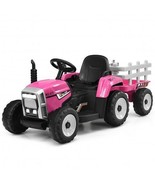 12V Ride on Tractor with 3-Gear-Shift Ground Loader for Kids 3+ Years Ol... - £205.53 GBP