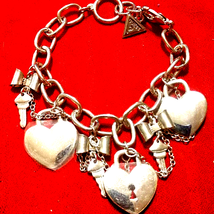 You Have The Key To My Heart Charm Bracelet/Guess - $24.75