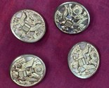 4 US Army Brass Vintage Button Eagle &amp; Seal Marked Superior Quality - $14.84