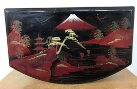 Vintage Antique Japanese Lacquerware Musical Jewelry Box Mt Fuji Balleri... - $299.99