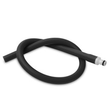 LeLuv Silicone Hose 18 Inch Slippery Coated + Fitting Non-Collapsible Black - £8.69 GBP