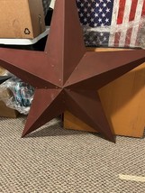 4 ft tin Wall Barn Star in Burgundy image 3