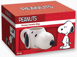 Peanuts Snoopy&#39;s Molded Head Image Figural Ceramic 16 ounce Mug, NEW UNUSED - £11.59 GBP