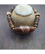 Himalaya ojo de cabra ágata piedra abalorio suleimani ágata YAK hueso ab... - $59.18