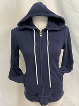 Lilly Pulitzer Navy Blue Zip Up Hoodie Sweater 100% Cotton Sz Small Women’s - £22.36 GBP