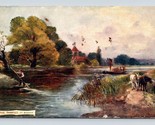 The Thames En Bisham Raphael Tuck Oilette Artista J. T. Adams 1907DB Pos... - $2.63