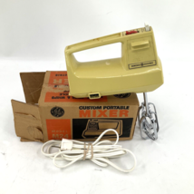 GE Custom Portable Mixer M24 Harvest Gold w/ Box - Tested &amp; Working Made... - £25.69 GBP