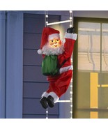 10&#39; ILLUMINATED LADDER w SANTA CLIMBING UP &amp; DOWN MUSICAL CHRISTMAS OUTDOOR - €183,99 EUR