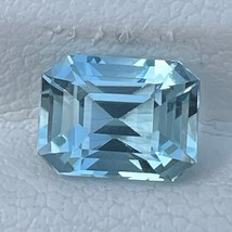 Natural Blue Aquamarine 1.43 Cts Emerald Cut Loose Gemstone - £103.91 GBP