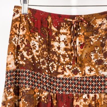 Sag Harbor Skirt 6P Petite Womens Brown Red Orange Drawstring Long Modes... - £15.35 GBP