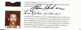 Lou Hudson Signed Program Page Hawks - £23.26 GBP