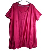 Roaman&#39;s Scoop Neck Swing tunic Tee Size 2x 26/28 Raspberry Pink - $18.00