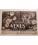 1923 Silent Movie Ad &quot;The Temple of Venus&quot; Mary Philbin Fox Film Corpora... - $29.68