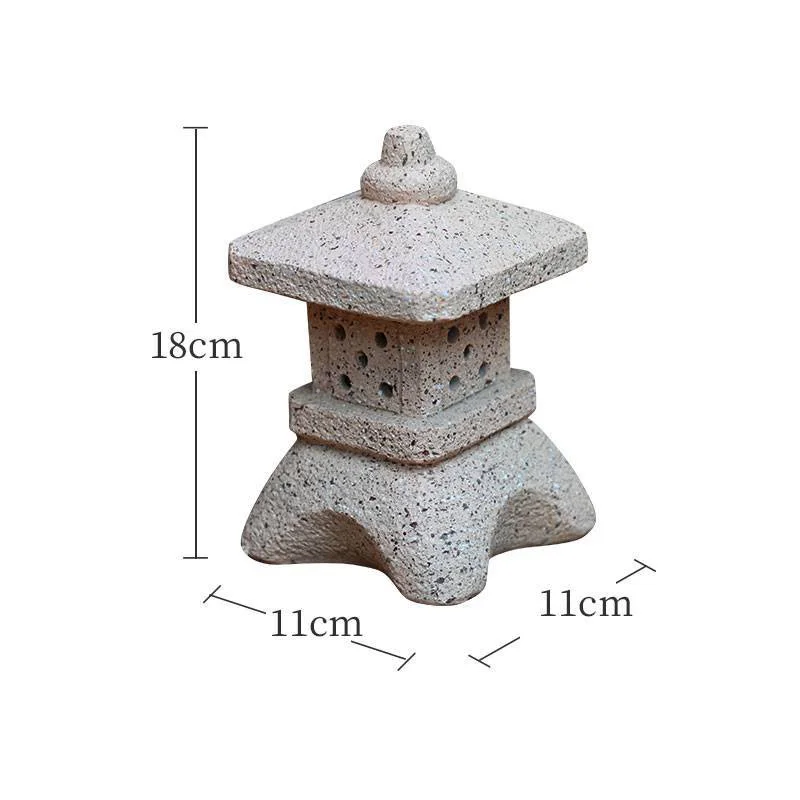 Japanese Zen stone tower solar lamp outdoor scape courtyard creative garden deco - $189.05