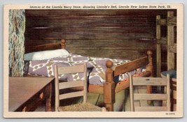 Lean To of The Lincoln Berry Store Lincoln&#39;s Bed New Salem Park IL Postcard C37 - $4.95