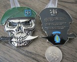US Army 19th SFG(A) Special Forces Group Creed Green Berets Skull Challe... - $20.78