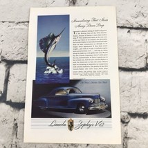 Vintage 1942 Lincoln Zephyr V-12 Advertising Art Print Ad - £7.38 GBP