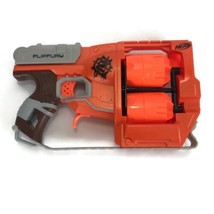 Orange Dart Gun Nerf Guns N-Strike Zombie Strike Flipfury Blaster Double Barrel - $12.84