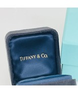 Vintage Tiffany Small Black and Royal Blue Suede Empty Ring Box With Blu... - $89.00