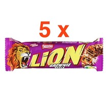 Lion Bar Brownie Style Chocolate Bars 5pc. Made In Europe Free Shipping - £9.51 GBP