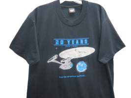 VTG 80s Star Trek Screen Stars 20 Year Anniversary T Shirt Sz L XL USA EUC Rare - £115.70 GBP