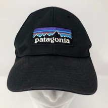 VTG Patagonia Black Mesh Trucker Snapback Hat Hiking Outdoors Common Threads - £17.80 GBP