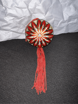 Vintage Ball Christmas Ornaments-2” Tasseled Thread Covered BOHO Ball-EUC - £5.52 GBP