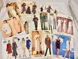 10 Retro VTG 80s  Vogue Designer Patterns CK Donna Karan Oscar Anne Klein Ellis - £103.32 GBP