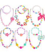 Kids Classic Jewelry, 6 Sets of Beaded Necklaces and Bracelets for Girls... - €15,78 EUR