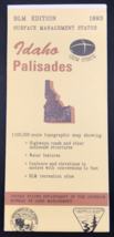 1993 Palisades Idaho ID BLM Edition Topo Map 30x60 Minute 1:100K Scale USGS - $9.49