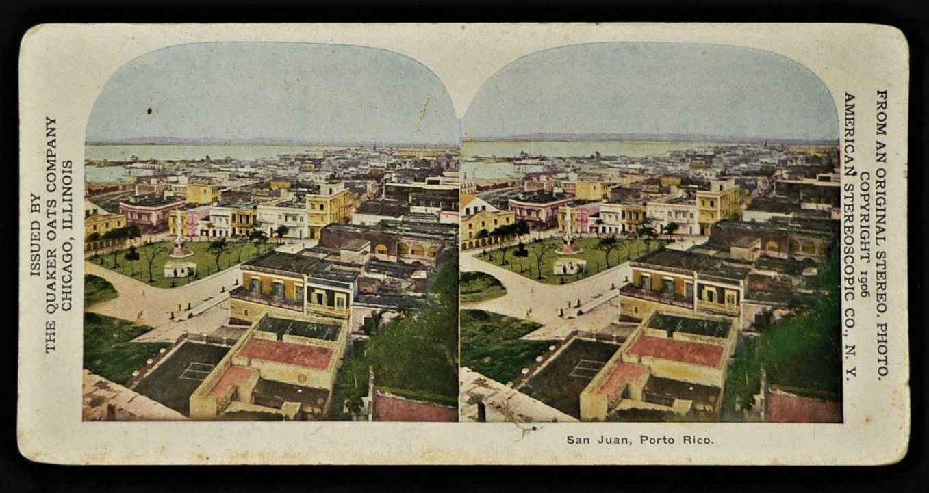 Primary image for SAN JUAN, PUERTO RICO / PORTO RICO 1906 STEREOSCOPE / STEREOSCOPIC CARD Columbus