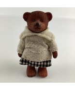 Russ Berrie Teddy Town School Girl 13757 Collectible 5&quot; Figure Student V... - $27.01 CAD