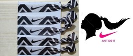 New NIKE Womens Girls Set Of 2 Hair Ties Bands Black Swoosh Logo Design  - £4.74 GBP