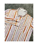 Eden &amp; Olivia Striped Button Down Shirt Roll Tab Sleeve Casual Top M - $412.24 MXN