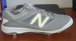 New Balance Men&#39;s Size 16D Shoes Gray/White Baseball Metal Cleat L4040GW3 - $564.99 MXN