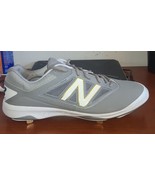 New Balance Men&#39;s Size 16D Shoes Gray/White Baseball Metal Cleat L4040GW3 - $30.56