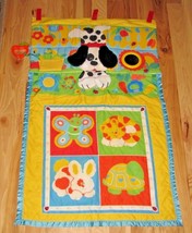 VINTAGE FISHER PRICE FOLD AND N GO BABY ACTIVITY PLAY MAT 1004 1987 DOG CAT - $39.59