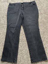 Woman Within Plus Size 26W Tall (Meas 45X30) Charcoal Black Skinny Jeans - $14.90