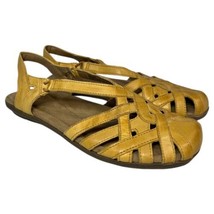 Earth Origins Shoes Womens 9M Belle Brielle Sandal Amber Slip On Yellow ... - $25.73